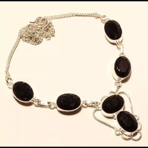 Gorgeous Black Onyx Silver necklace